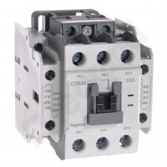 STYCZNIK MOCY 32A AC3 3 BIEGUNY NO STYK POMOCNICZY 2NO+2NC STEROWANIE 230V AC CTX3 - 416126 - LEGRAND