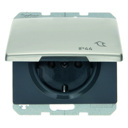 GNIAZDO SCHUKO Z POKRYWĄ STAL SZLACHETNA NIERDZEWNA IP44 ARSYS - 47581004 - HAGER - BERKER
