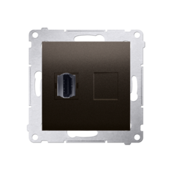 GNIAZDO HDMI (MODUŁ) BRĄZ MAT SIMON 54 - DGHDMI.01/46 - KONTAKT SIMON