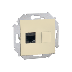 GNIAZDO KOMPUTEROWE RJ45 POJEDYNCZE KAT. 5E (MODUŁ) BEŻ SIMON 15  - 1591551-031 - KONTAKT SIMON
