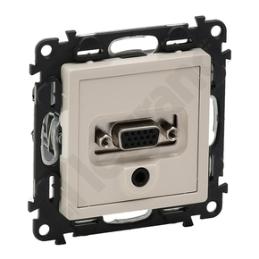 GNIAZDO HD15+JACK 3,5MM KREMOWE VALENA LIFE - 753270 - LEGRAND