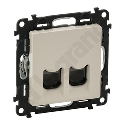GNIAZDO 2XRJ45 KAT.6A STP KREMOWE VALENA LIFE - 753249 - LEGRAND