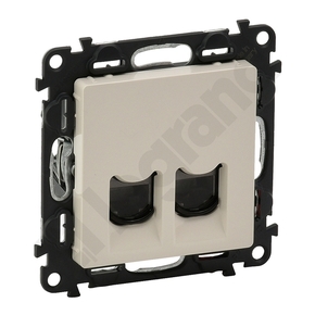 GNIAZDO KOMPUTEROWE PODWÓJNE RJ45 KAT. 5E UTP KREMOWE VALENA LIFE - 753241 - LEGRAND