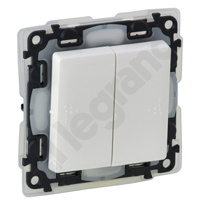 ŁĄCZNIK SCHODOWY PODWÓJNY IP44 BIAŁY VALENA LIFE  - 752158 - LEGRAND