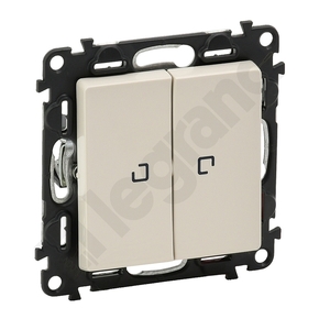 ŁĄCZNIK SCHODOWY PODWÓJNY PODŚWIETLANY KREMOWY 250 V~VALENA LIFE - 752209 - LEGRAND