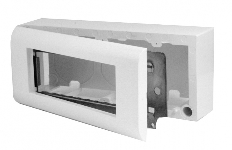 OBUDOWA NATYNKOWA 6-MODUŁOWA DO OSPRZĘTU 45X45MM (ZAWIERA SUPP METALOWY I RAM) - OBUK-6/M - EMITER