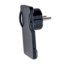WTYCZKA PŁASKA KĄTOWA 2P 16A 250V CZARNA. - OR-AE-1311/B - ORNO