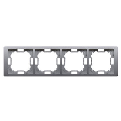 RAMKA POCZWÓRNA NEOS &ndash; UNIWERSALNA POZIOM I PION STAL INOX SIMON BASIC NEOS - BMRC4/21 - KONTAKT SIMON