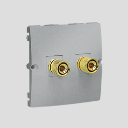 GNIAZDO GŁOŚNIKOWE POJEDYNCZE (MODUŁ) ALUMINIUM SIMON CLASSIC - MGL2.02/26 - KONTAKT SIMON