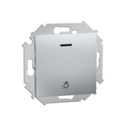 PRZYCISK &bdquo;ŚWIATŁO&rdquo; Z PODŚWIETLENIEM (MODUŁ) 10AX 250V ZACISKI ŚRUBOWE ALUMINIUM SIMON 15  - 1591161-026 - KONTAKT SIMON