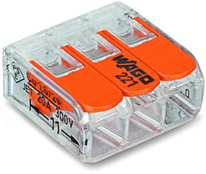 ZŁĄCZKA INSTALACYJNA 3X 0,2-4 MM2 UNIWERSALNA COMPACT WAGO - 221-413 - WAGO