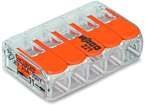 ZŁĄCZKA INSTALACYJNA 5X 0,08-4 MM2 UNIWERSALNA COMPACT WAGO - 221-415 - WAGO