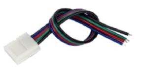 SZYBKOZŁĄCZKA DO TAŚM LED RGB 10MM TAŚMA ZASILACZ SDLC-10RGBKS-ZP - 907929 - POLTRONIC