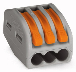 ZŁĄCZKA INSTALACYJNA 3X 0,08-4 MM2 UNIWERSLANA (1 BLISTR = 15 SZT) WAGO - 0222-0413/0996-0015/VE00-0100 - WAGO