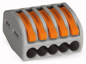 ZŁĄCZKA INSTALACYJNA 5X 0,08-4 MM2 UNIWERSALNA (1 BLISTR = 10 SZT) WAGO - 0222-0415/0996-0010/VE00-0100 - WAGO