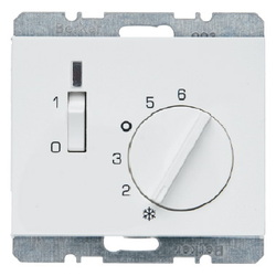 REGULATOR TEMPERATURY POMIESZCZENIA Z ZESTYKIEM ZWIERNYM ELEMENTEM CENTRALNYM I ŁĄCZNIKIEM BIAŁY K.1 - 20307109 - HAGER - BERKER