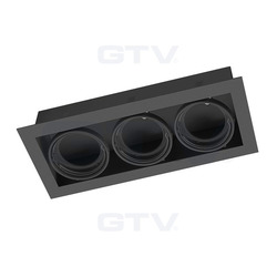 OPRAWA DOWNLIGHT P/T POTRÓJNA CZARNA/CZARNA PIREO - OP-PIREO3-20 - GTV