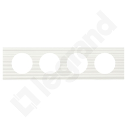 RAMKA POCZWÓRNA POZIOMA/PIONOWA CORIAN BIAŁY ŻŁOBIONY CELIANE - 069014 - LEGRAND