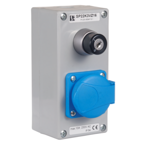 KASETA STEROWNICZA Z KLUCZEM I GNIAZDKIEM 230V. - SP22K3VZ16\01-1 - SPAMEL