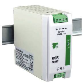ZASILACZ AC/DC IP20 NA SZYNĘ TH-35 Z ZABEZP. REGULOWANYM NAPIĘCIA KSR 06012 230/ 12VDC 5,0A. - 18912-9998 - BREVE