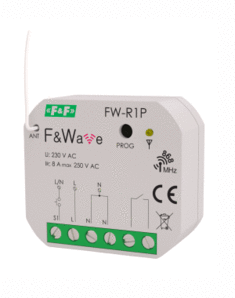 RADIOWY POJEDYŃCZY PRZEKAŹNIK BISTABILNY - MONTAŻ PDT 85&divide;265V AC/DC. - FW-R1P - F&F