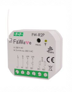 RADIOWY PODWÓJNY PRZEKAŹNIK BISTABILNY - MONTAŻ PDT 85&divide;265V AC/DC. - FW-R2P - F&F