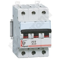 WYŁĄCZNIK NADPRĄDOWY D 25A 3-POLOWY CHARAKTERYSTYKA D SERII DX3 S 313  - 409501 - LEGRAND