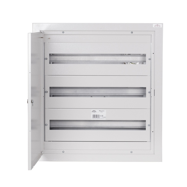 ROZDZIELNIA METALOWA 4X18 MODUŁÓW PODTYNK Z ZAMKIEM RPsm 72 Z  - RPSM 72 Z (4X18) - SABAJ