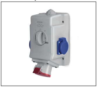 GNIAZDO 16A 400V 3P+Z+N 2X230V, WYŁ. L-O-P. - 513.1657-2FNR - SCAME