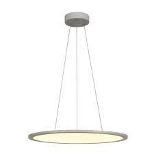 PANEL LED WISZĄCY 338 LED 40W ŚCIEMNIANIE 1-10V 3000K OKRĄGŁY SREBRNOSZARA  - 158633 - SPOTLINE