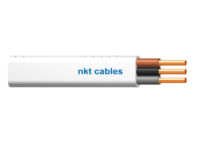 YDYp 3x2,5  750V  INSTAL PLUS NKT  biały przewód - G-106470 - KABLE I PRZEWODY