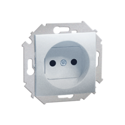 GNIAZDO POJEDYNCZE BEZ UZIEMIENIA (MODUŁ) 16A, 250V~, ZACISKI ŚRUBOWE ALUMINIUM SIMON 15  - 1591401-026 - KONTAKT SIMON
