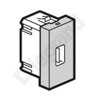GNIAZDO USB - 1 MODUŁ ALUMINIUM ŻEŃSKIE MOSAIC  - 079284 - LEGRAND