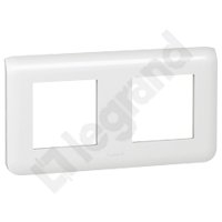 RAMKA PODWÓJNA POZIOMA 2X2 MODULY BIAŁA ANTYBAKTERYJNA DO UCHWYTU MOSAIC  - 078725 - LEGRAND