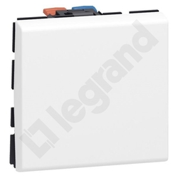 ŁĄCZNIK JEDNOBIEGUNOWY - 2 MODUŁY BIAŁY 10AX-250V MOSAIC - 077010 - LEGRAND
