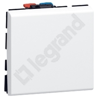 PRZYCISK PRZEŁĄCZNY - 2 MODUŁY BIAŁY 6X-250V~ MOSAIC  - 077041 - LEGRAND
