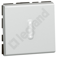 ŁĄCZNIK SCHODOWY - 2 MODUŁY ALUMINIUM Z MOŻLIWOŚCIĄ PODŚWIETLENIA 10AX-250V MOSAIC  - 079212 - LEGRAND