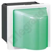 LAMPA SYGNALIZACYJNA TRÓJKĄTNA - 2 MODUŁY ZIELONA 0,2/1W 230V~ MOSAIC  - 078572 - LEGRAND