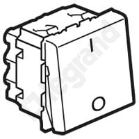 ŁĄCZNIK DWUPOLOWY - 2 MODUŁY BIAŁY 20AX-250V~ MOSAIC  - 077050 - LEGRAND