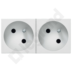 GNIAZDO PODWÓJNE 2P+Z PODŁĄCZ PRZEZ ZACISKI AUTOMATYCZNE-4 MODUŁY 16A BIAŁE MOSAIC - 077142 - LEGRAND