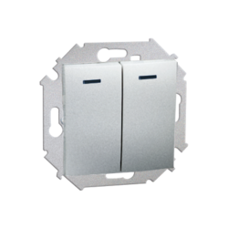 ŁĄCZNIK ŚWIECZNIKOWY Z PODŚWIETLENIEM 10AX, 250V~, ZACISKI ŚRUBOWE; ALUMINIUM (MET.)SIMON 15. - 1591392-026 - KONTAKT SIMON