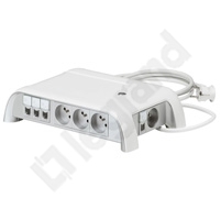 BLOK DO SAL KONFERENCYJNYCH 8 X GNIAZDO POJEDYNCZE Z UZIEMIENIEM SWITCH 6-PORTOWY - 053575 - LEGRAND