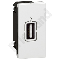 GNIAZDO USB - 1 MODUŁ ŻEŃSKIE BIAŁE MOSAIC  - 078761 - LEGRAND