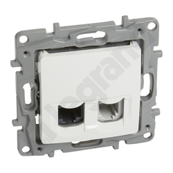 GNIAZDO KOMPUTEROWE TELEFONICZNE RJ11+RJ45 KAT.5E UTP BIAŁE NILOE2 - 764570 - LEGRAND