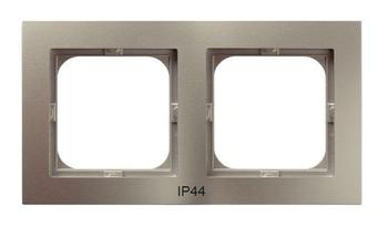 RAMKA PODWÓJNA DO ŁĄCZNIKÓW IP44 SATYNA LIGHT AS. - RH-2G/45 - OSPEL