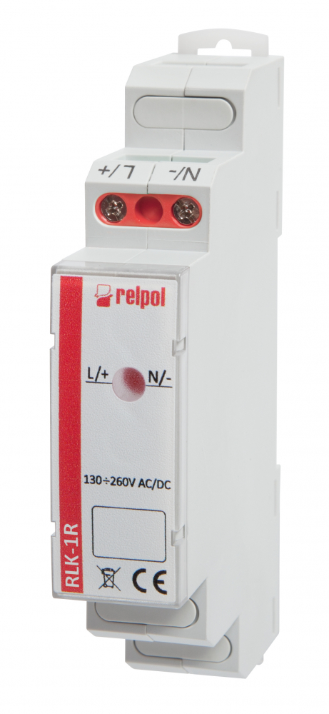 LAMPKA LED SYGNALIZACYJNA POJEDYŃCZA KOLOR CZERWONY ZASILANIE 230V RLK-1R - 863026 - RELPOL