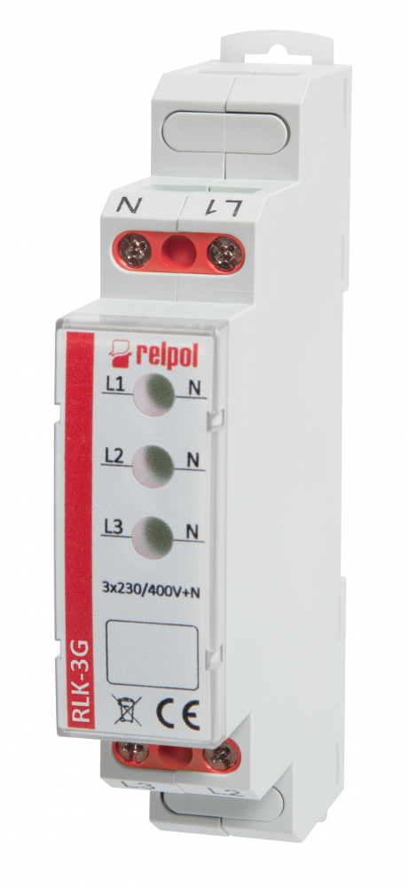 LAMPKA LED SYGNALIZACYJNA POTRÓJNA KOLOR ZIELONY-ZIELONY-ZIELONY ZASILANIE 230V RLK-3G - 863030 - RELPOL