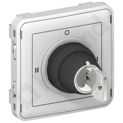 ŁĄCZNIK Z KLUCZEM 3 POZYCJE SZARY 3A-250V~ PLEXO55  - 069535 - LEGRAND