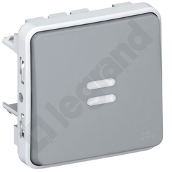 PRZYCISK JEDNOBIEGUNOWY PODŚWIETLANY SZARY 10A-250V~ PLEXO55  - 069542 - LEGRAND