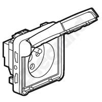 GNIAZDO POJEDYNCZE 2P+Z Z BLOKADĄ CZERWONE 16A-250V~ PLEXO55  - 069553 - LEGRAND